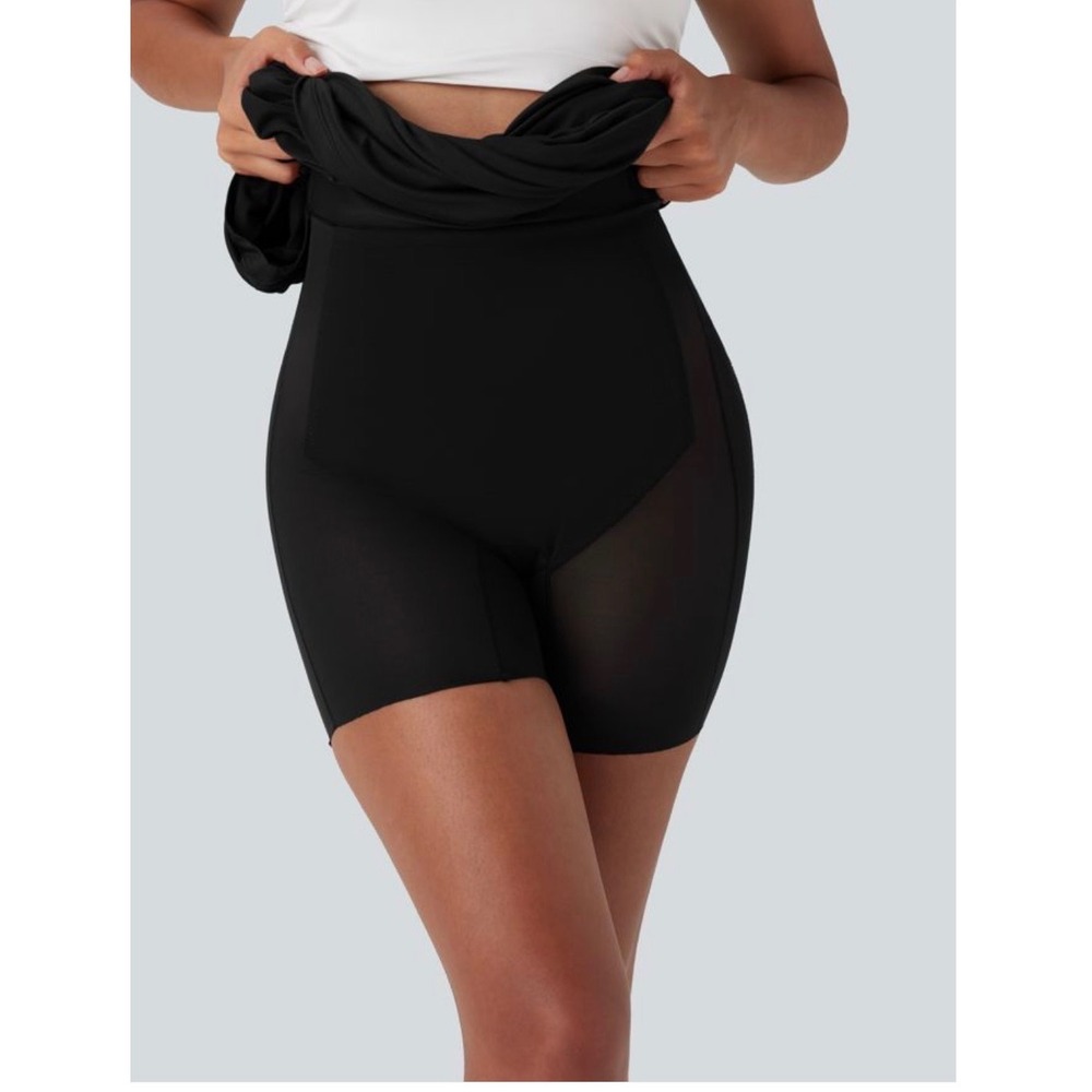 Halara Magic Skirt Black High Waisted Maxi with Built-in Shapewear Shorts Large - Picture 3 of 6
